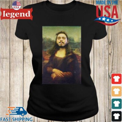 Post Malone Mona Lisa Smoking Shirt Ladies den-min