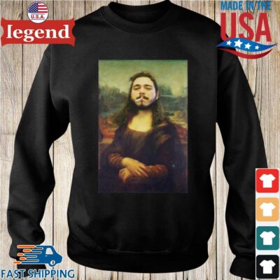 Post Malone Mona Lisa Smoking Shirt Sweater den-min