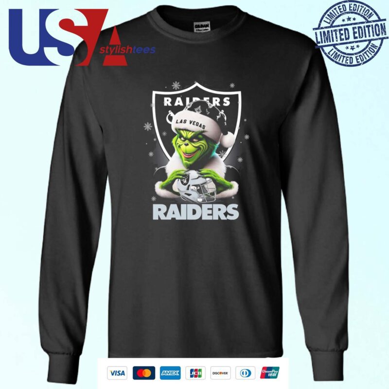The Santa Grinch Love Las Vegas Raiders NFL Merry Christmas 2024 Sweater