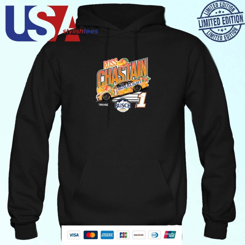 Ross Chastain Trackhouse Racing Busch Light Peach Hoodie