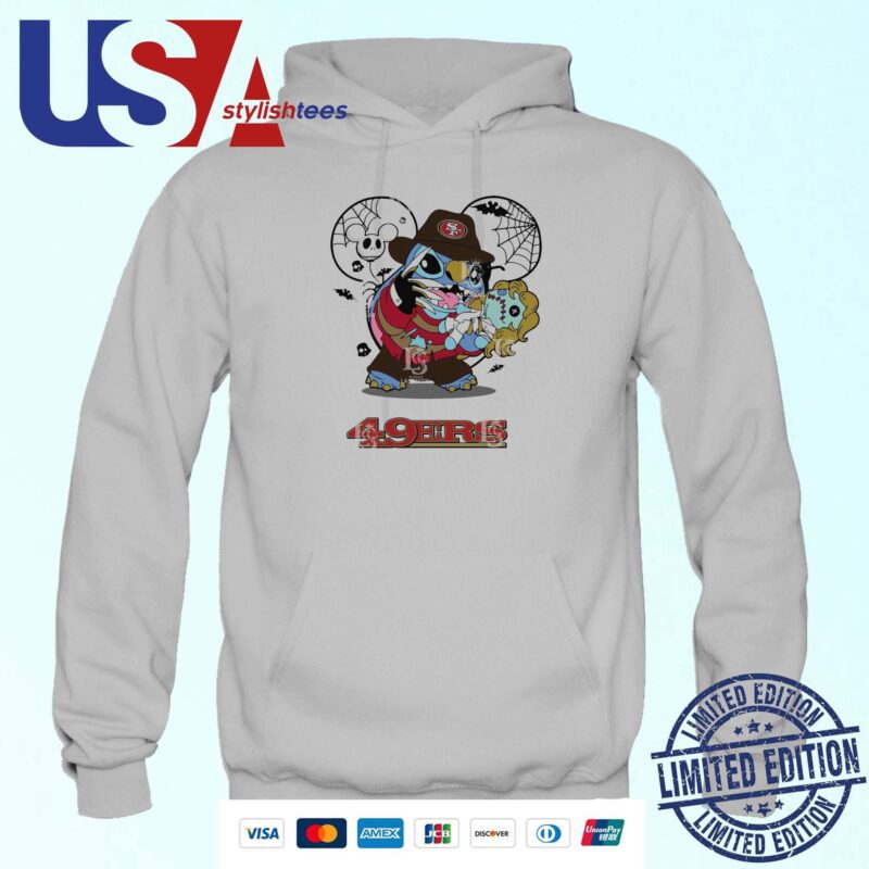 San Francisco 49ers Stitch Freddy Krueger Halloween Hoodie