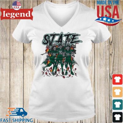 Sana Detroit Michigan State Shirt Ladies V-Neck-min