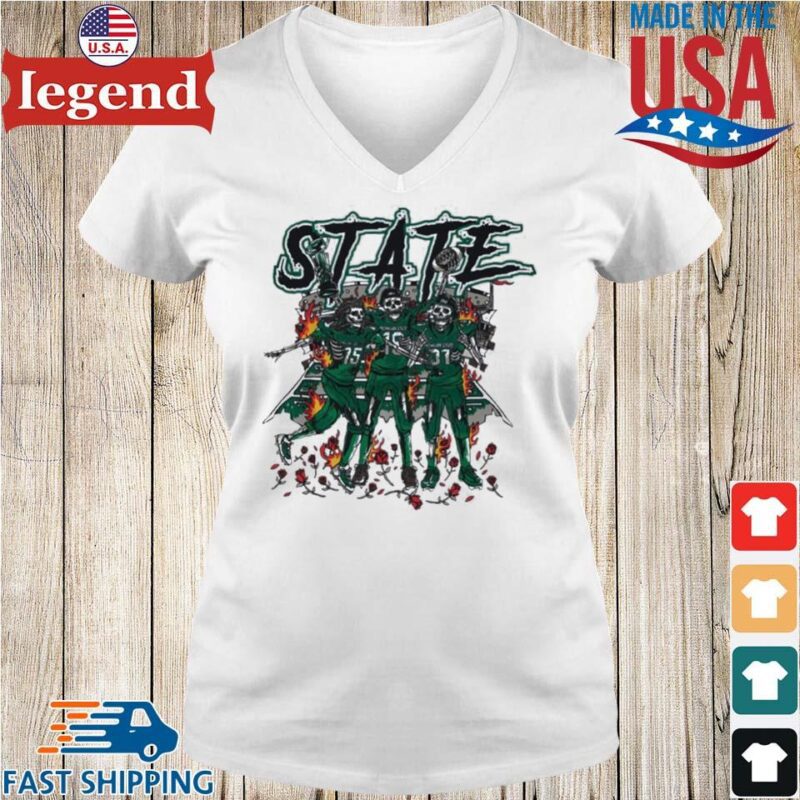 Sana Detroit Michigan State Shirt Ladies V-Neck-min