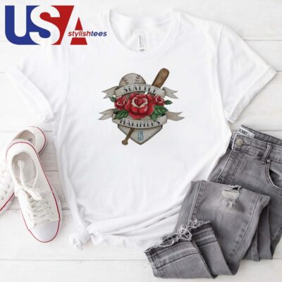 Seattle Mariners Tattoo Rose 2024 T-shirt