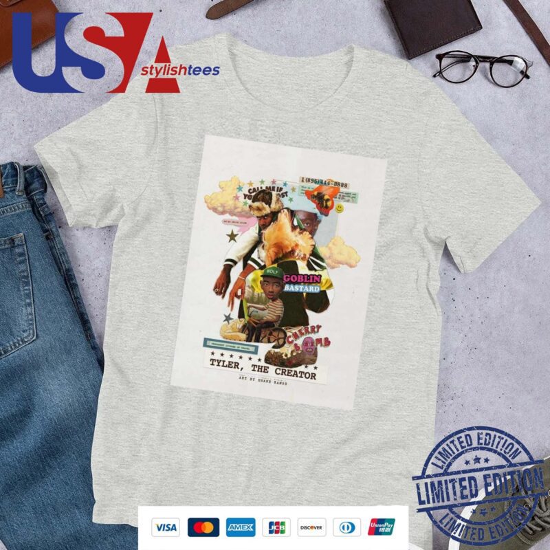 Rapper Tyler the Creator Collage With Album Goblin Bastard And Album Cherry Bomb Poster Shirt