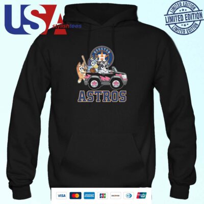 Houston Astros Baseball Fan Bluey Chilli Aunt Trixie Heeler 2024 Hoodie