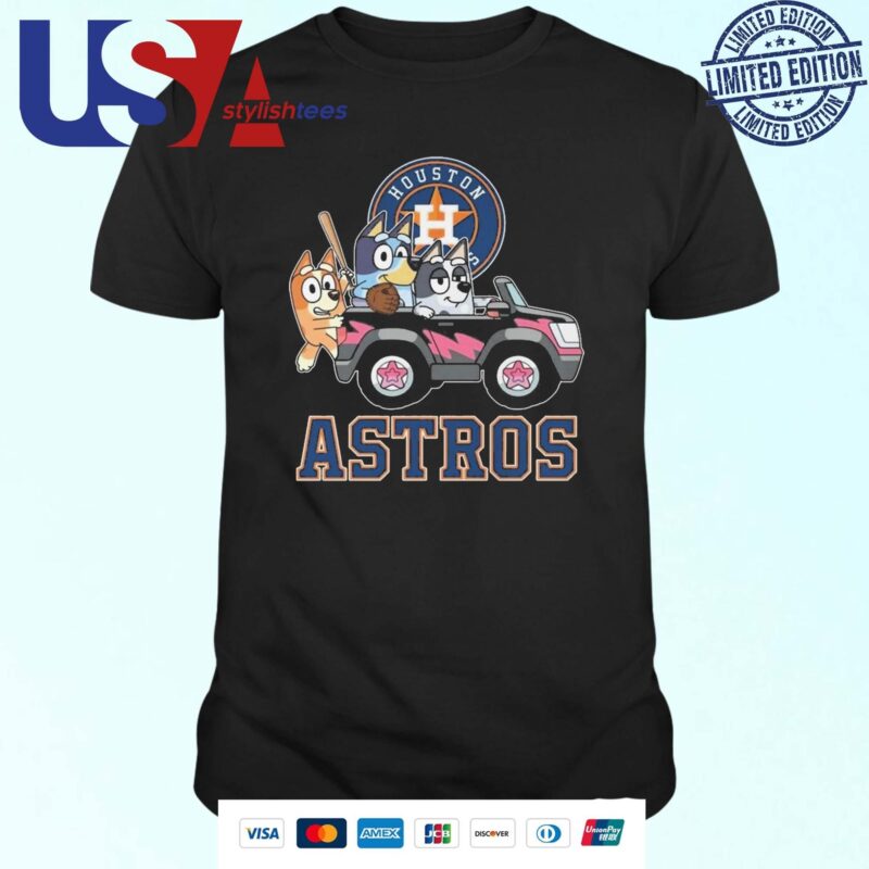 Houston Astros Baseball Fan Bluey Chilli Aunt Trixie Heeler 2024 T-shirt
