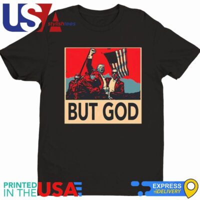 David J Harris Jr Wearing Donald Trump But God T T-Shirt