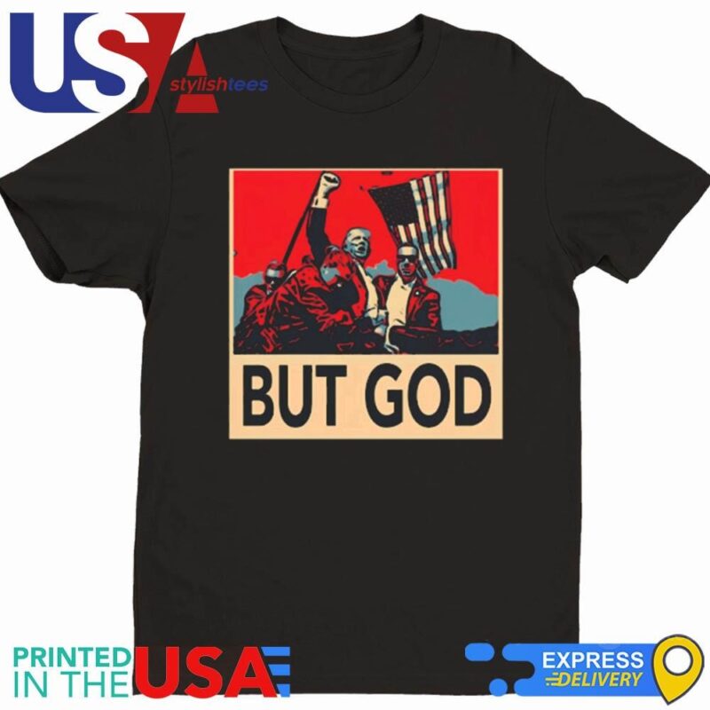 David J Harris Jr Wearing Donald Trump But God T T-Shirt