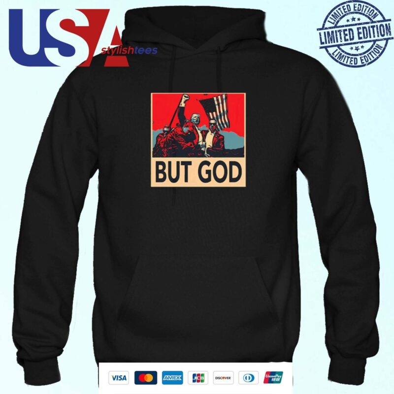 David J Harris Jr Wearing Donald Trump But God T Hoodie