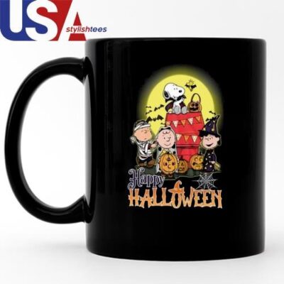 Snoopy With Charlie Brown And Friends Happy 2024 Halloween Mug, Tumbler