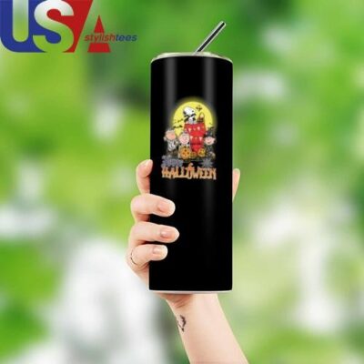 Snoopy With Charlie Brown And Friends Happy 2024 Halloween Mug, Tumbler Tumbler 12oz Black