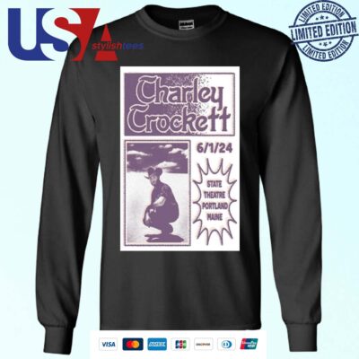 Charley Crockett June 1 2024 State Theatre Portland ME Poster Sweater