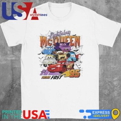 Retro Lightning Mcqueen Halloween Disney Cars Halloween Pixar Cars Shirt