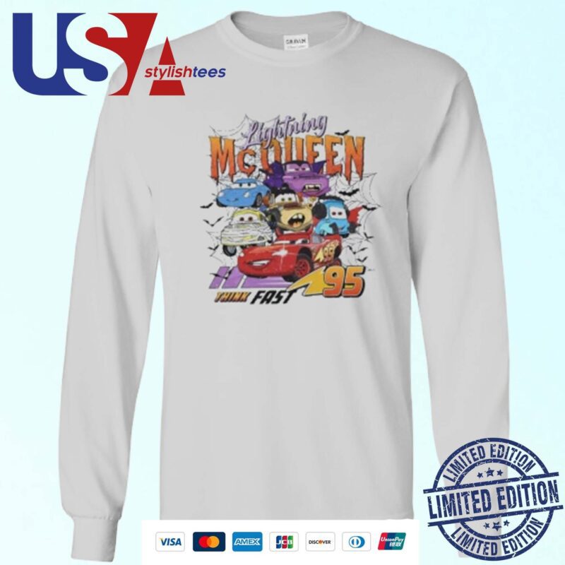 Retro Lightning Mcqueen Halloween Disney Cars Halloween Pixar Cars Sweater