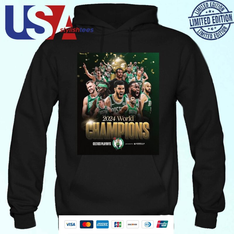 The Celtics NBA 2024 World Champions Poster Hoodie
