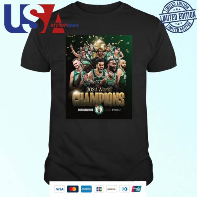 The Celtics NBA 2024 World Champions Poster T-shirt