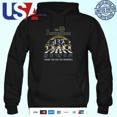 The Notre Dame Fighting Irish Thank You For The Memories Signatures Abbey Road 2024 Hoodie
