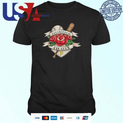 Pittsburgh Pirates Tattoo Rose 2024 T-shirt