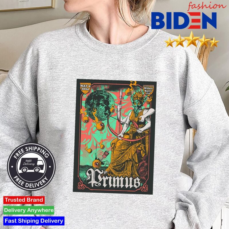 Primus Poster Tonight Show At FM Kirby Center In Wilkes Barre PA On May 6 2024 Sweater