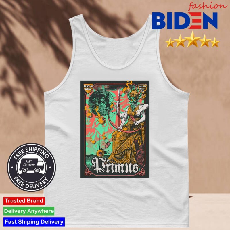 Primus Poster Tonight Show At FM Kirby Center In Wilkes Barre PA On May 6 2024 Tank Top