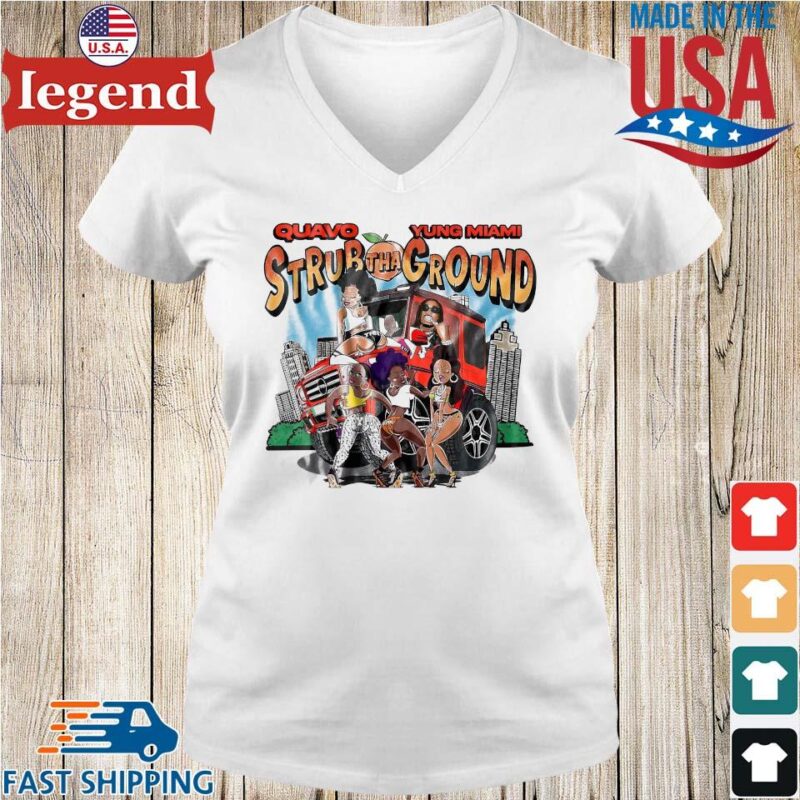 Quavo yung miami scrub the ground Ladies V-Neck-min