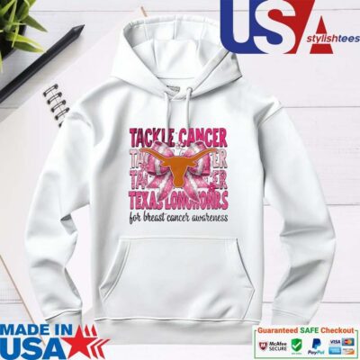 Official Texas Longhorns Tackle Cancer For Breast Cancer Awareness hoodie