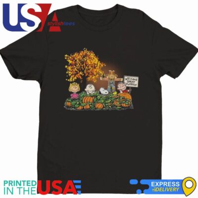 Snoopy And Friends Peanuts Autumn Welcome Great Pumpkin Halloween Shirt