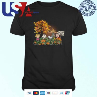 Snoopy And Friends Peanuts Autumn Welcome Great Pumpkin Halloween T-shirt