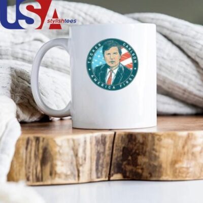 Tucker Carlson America First 2.0 Mug, Tumbler Mug White 11oz