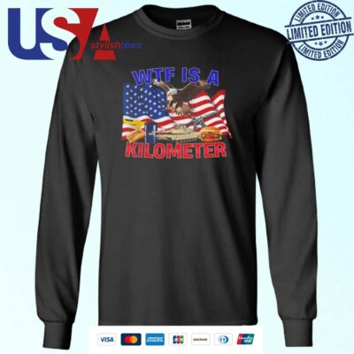 The Bald Eagle American Flag WTF Is A Kilometer Sweater