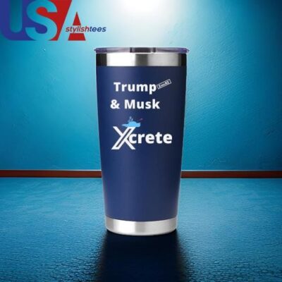 Trump And Musk Xcrete 2024 Mug, Tumbler Tumbler 20oz Black