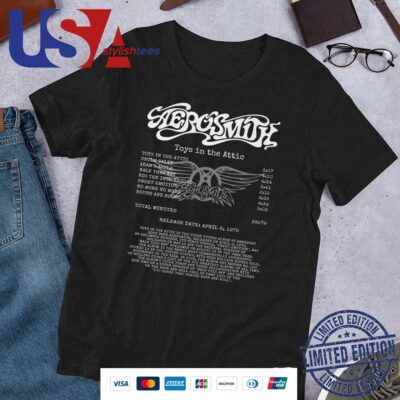 Original Aerosmith Toys In The Attic Greatest Hits Album 1975-2024 Anniversary Shirt