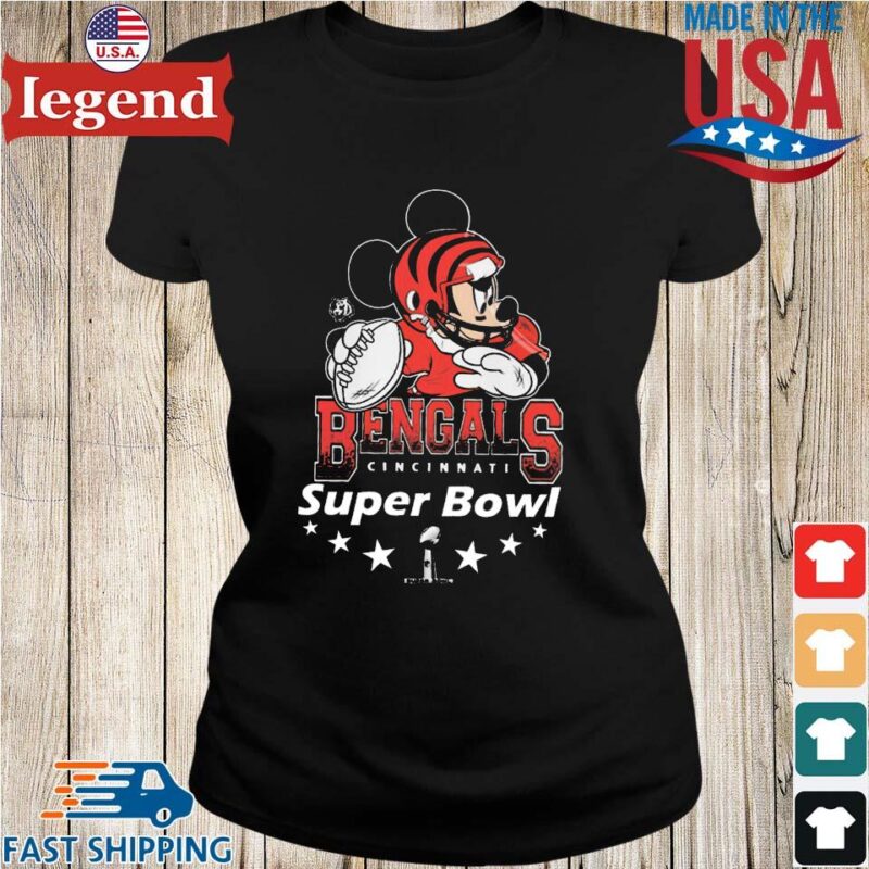 Mickey Mouse Cincinnati Bengals 2022 Super Bowl Ladies den-min