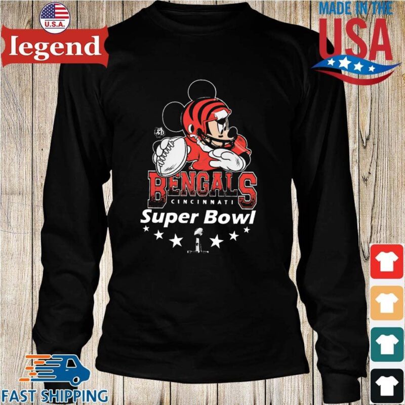 Mickey Mouse Cincinnati Bengals 2022 Super Bowl Longs den-min
