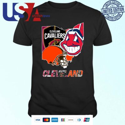 Cleveland Cavaliers Cleveland India And Cleveland Browns Cleveland Logo 2024 T-shirt