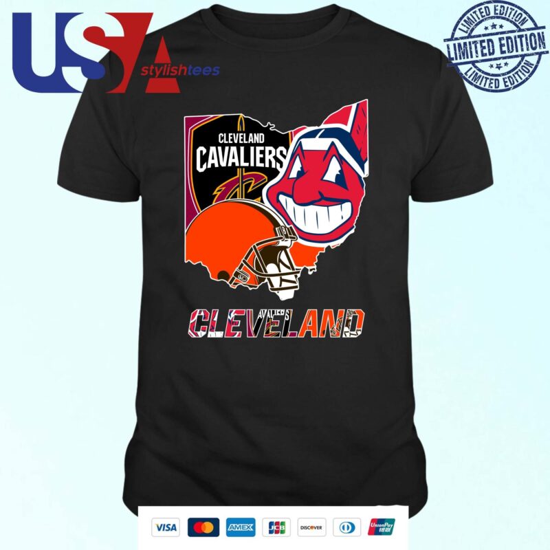 Cleveland Cavaliers Cleveland India And Cleveland Browns Cleveland Logo 2024 T-shirt