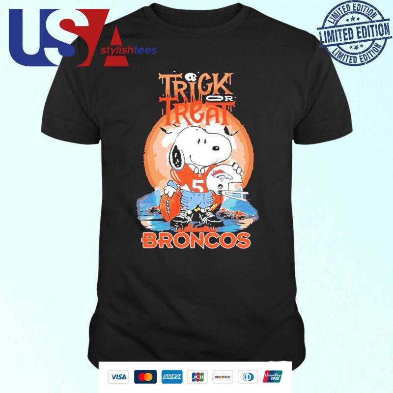 Trick Treat Snoopy Teams Denver Broncos Halloween T-shirt