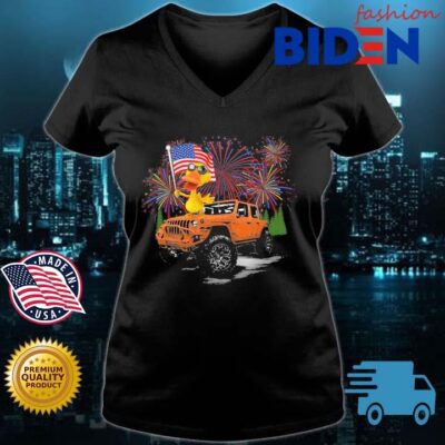 Duck Jeep Happy 4th Of July Shirt Bidenfashion ladies den
