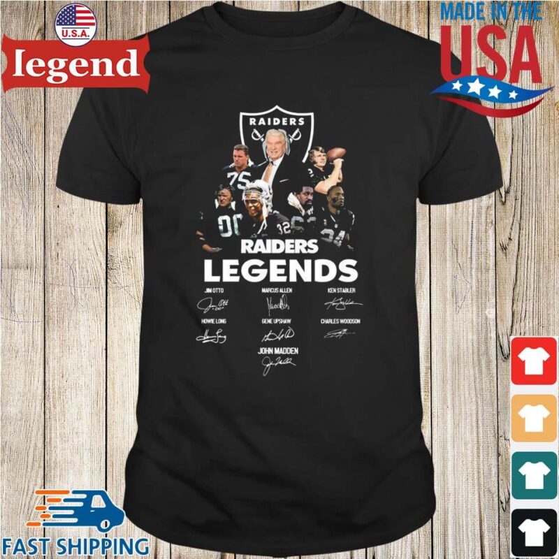 NFL John Madden Raiders Legends Signatures Shirt Shirt den-min