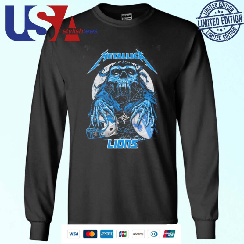 Skull Metallica Detroit Lions 2024 Sweater