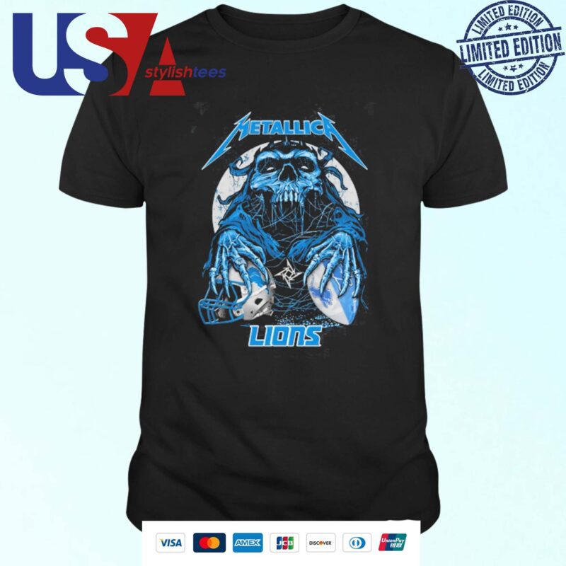 Skull Metallica Detroit Lions 2024 T-shirt