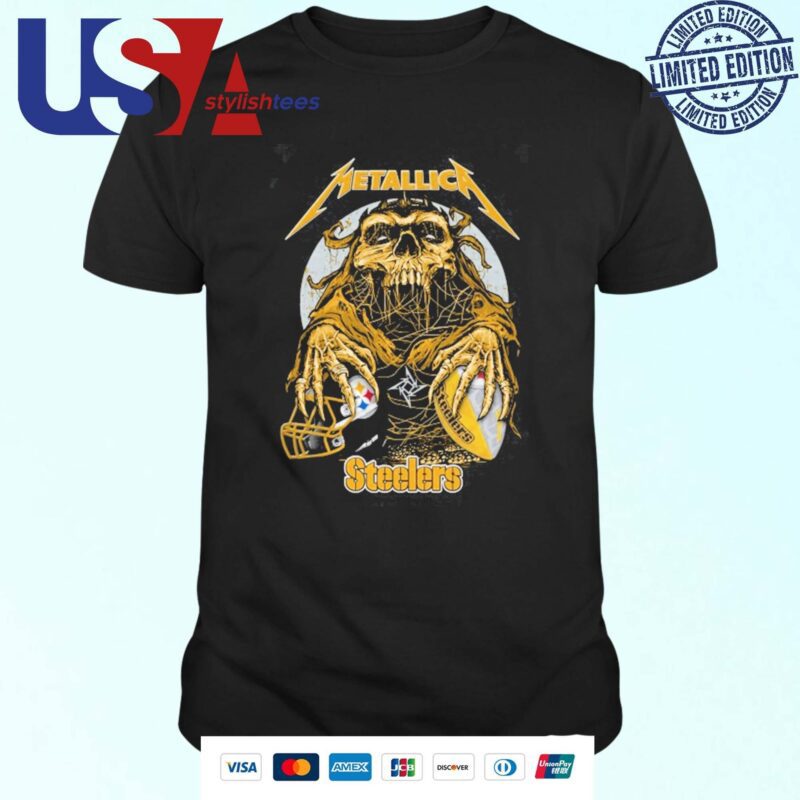 Skull Metallica Pittsburgh Steelers 2024 T-shirt
