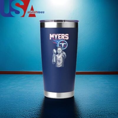 Tennessee Titans Michael Myers Super Bowl Killer In Halloween Mug, Tumbler Tumbler 20oz Black
