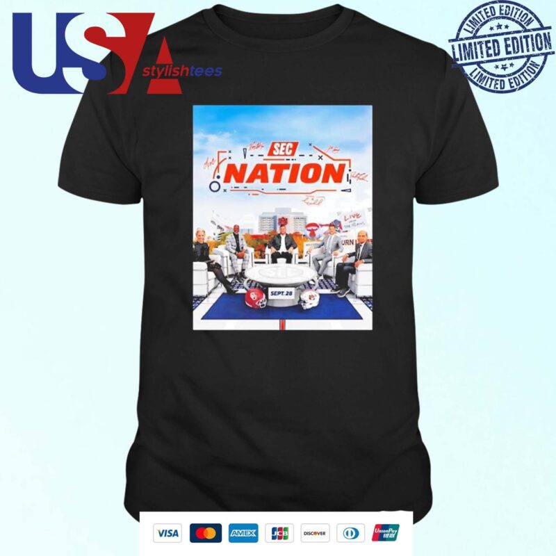 Sec Nation Oklahoma Sooners Vs Auburn Tigers Football Poster T-shirt