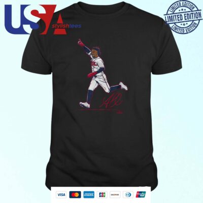 Ozzie Albies Superstar Pose Signature T-shirt