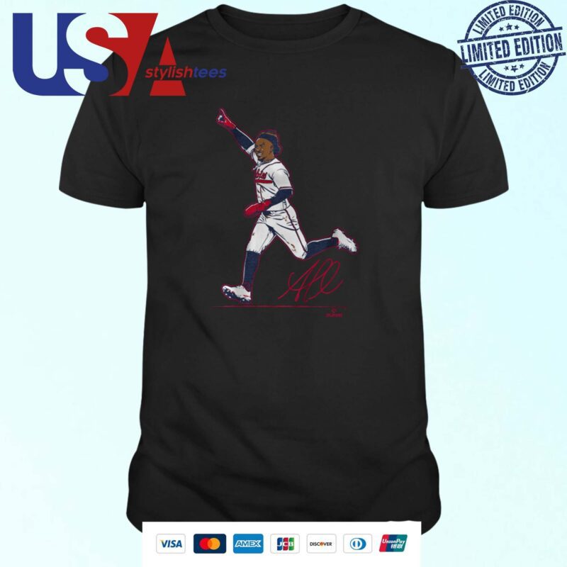 Ozzie Albies Superstar Pose Signature T-shirt