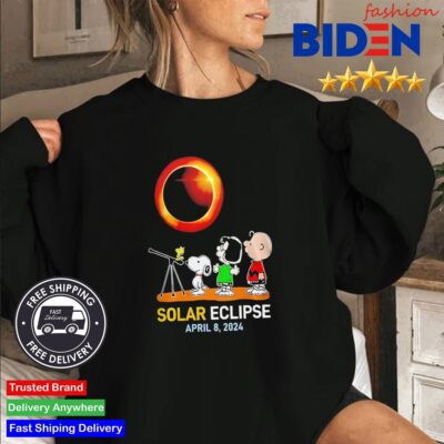 Peanuts Total Solar Eclipse April 8 2024 North America Tour Shirt Sweater Den