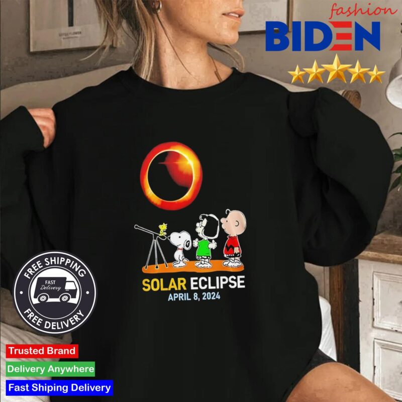 Peanuts Total Solar Eclipse April 8 2024 North America Tour Shirt Sweater Den