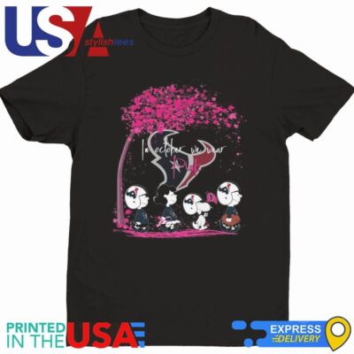 Peanuts Characters Houston Texans In October We Wear Pink 2024 Shirt